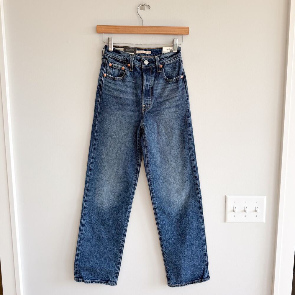 Levi's Ribcage Straight Ankle Denim High Rise Jeans Blue 23 NWT
